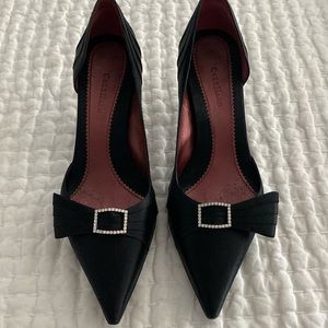 Cole Haan satin dress show with 3” heels